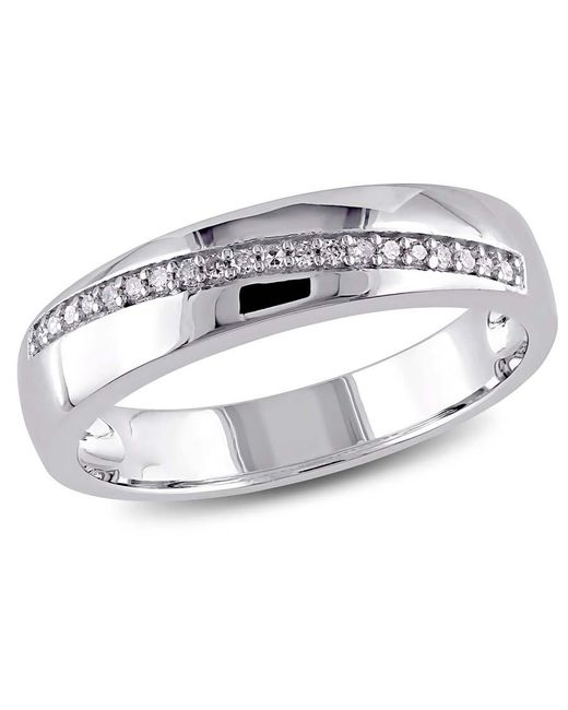 Amour Metallic 1/10 Ct Tw Diamond Crossover Ring for men