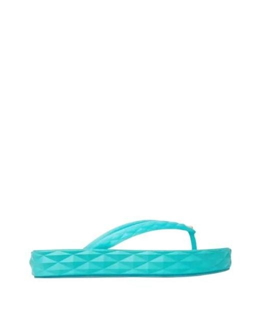Jimmy Choo Blue Diamond Flip Flop Malibu Slide Flats, Brand Size 39 Us
