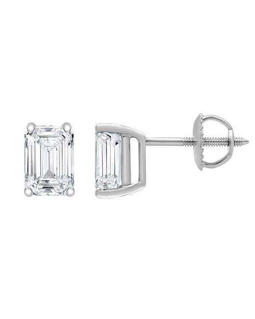 Brilliant Diamond Metallic 14Kt 1.00 Carat Lab Grown Diamond Stud Earrings For