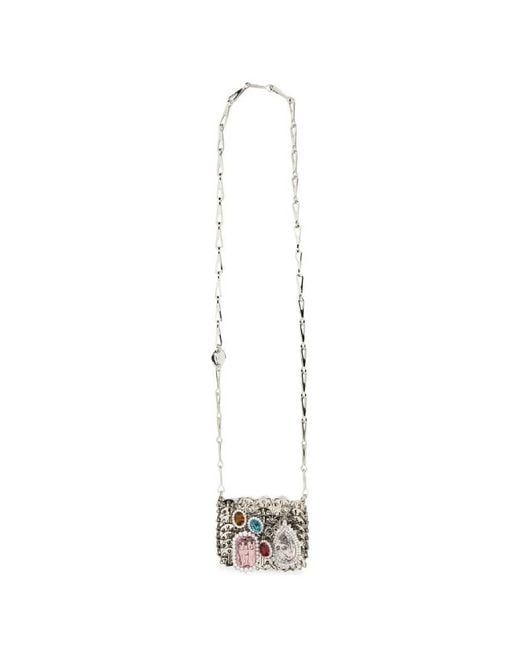 Rabanne White 1969 Micro Shoulder Bag