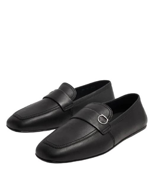 Ferragamo Black Ferragamo Debros Gancini Ornament Loafers for men