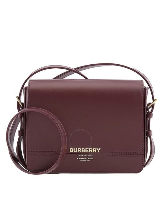 Burberry Brown Leather Small Grace Crossbody Bag