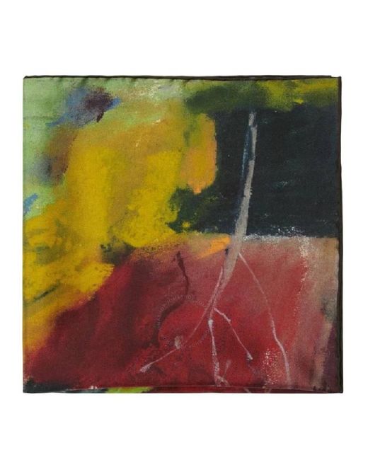 Burberry Multicolor Thyme Walk Print Square Silk Scarf