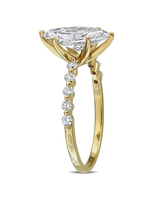 Created Forever Metallic 1 3/4Ct Tw Marquise And Round-Cut Lab Grown Diamond Engagement Ring for men