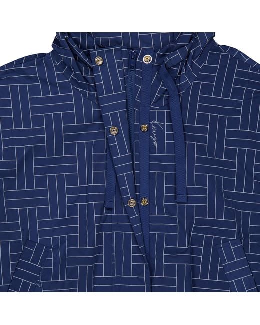KENZO Blue Weave Short Windbreaker