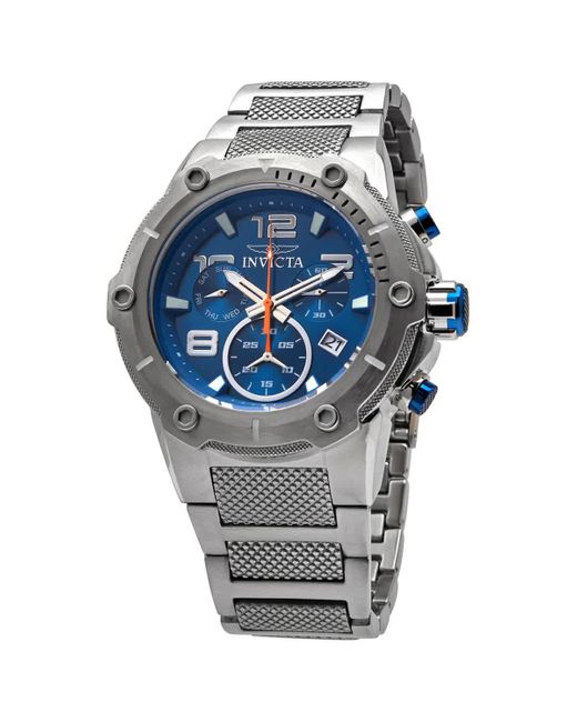 Invicta Speedway Chronograph Blue Dial Stainless Steel Watch for men