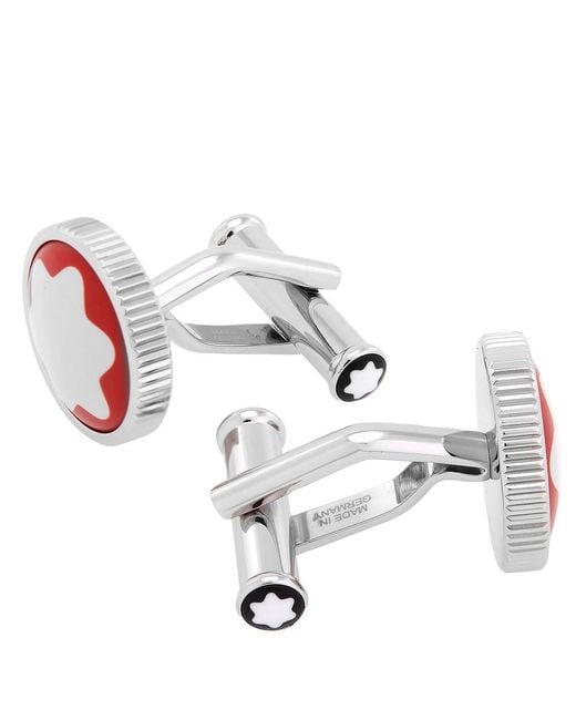 Montblanc Metallic Heritage Rouge Et Noir Cufflinks for men