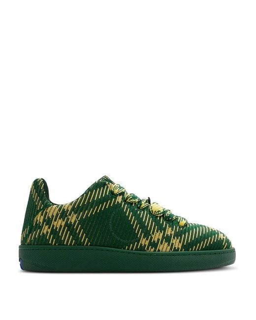 Burberry Green Checkered Box Sneakers, Brand Size 41 Us for men