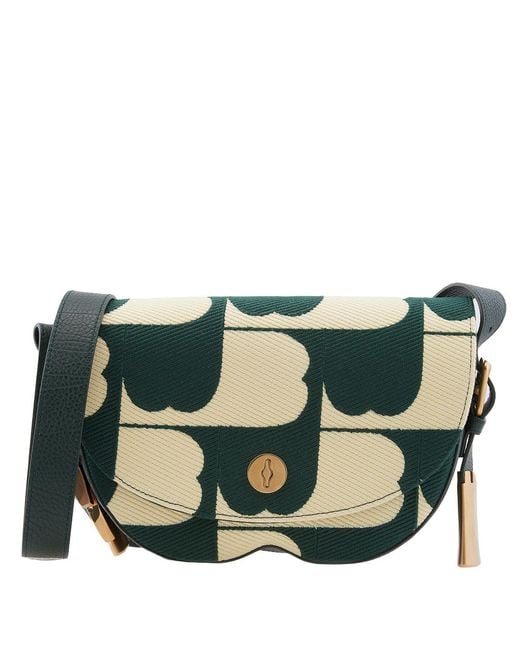 Burberry Green Chess Satchel Cotton Crossbody Bag