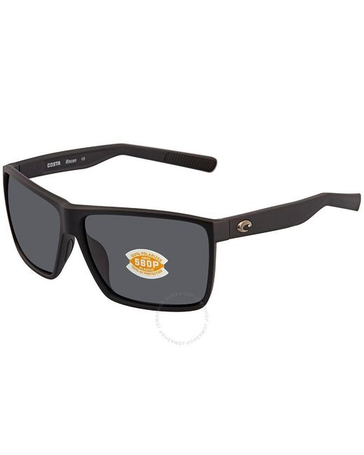 Costa Del Mar Blue Rincon Grey Polarized Polycarbonate Sunglasses 6s9018 901838 63 for men
