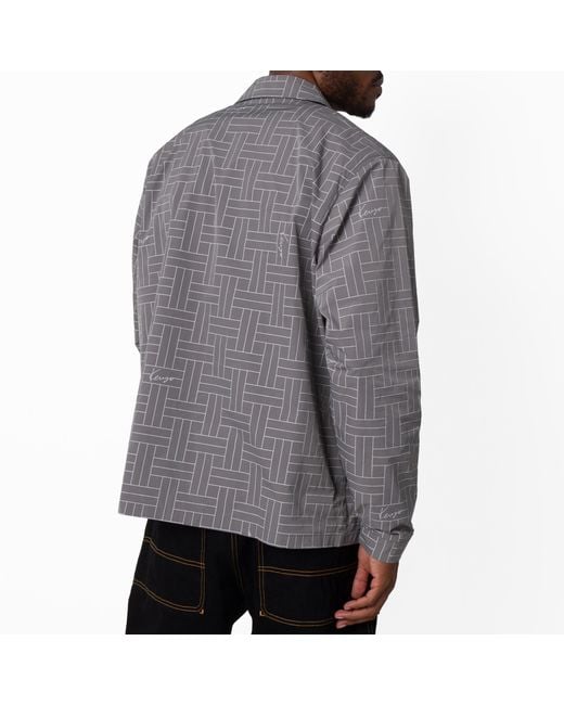 KENZO Gray Weave Light Coach Jacket for men