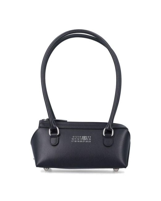 MM6 by Maison Margiela Blue New Bauletto J Mini Bag Calf Leather Internal Shoulder for men