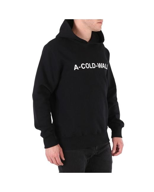 A_COLD_WALL* Black A Cold Wall Essential Logo Cotton Hoodie for men