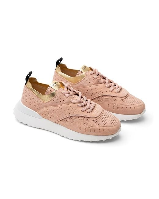 Tod's Pink Tod's Suede Sneakers