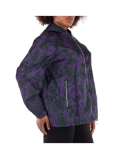 Burberry Blue Rose Print Nylon Jacket for men