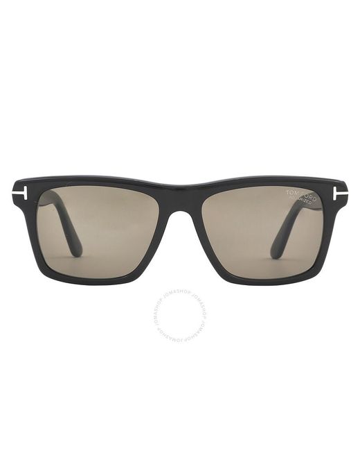 Tom Ford Gray Buckley Polarized Roviex Square Sunglasses Ft0906 01h 56 for men
