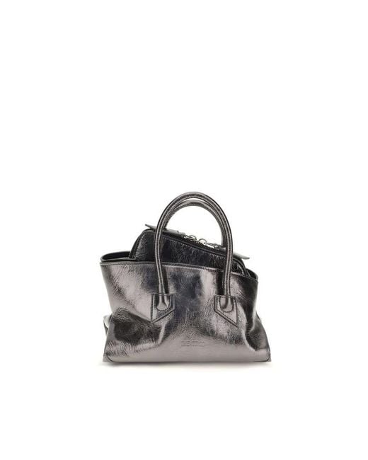 The Attico Black La Passeggiata Top Handle Bag
