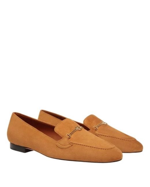 Bally Brown Daily Emblem Suede Leather Loafers, Brand Size 40 Us