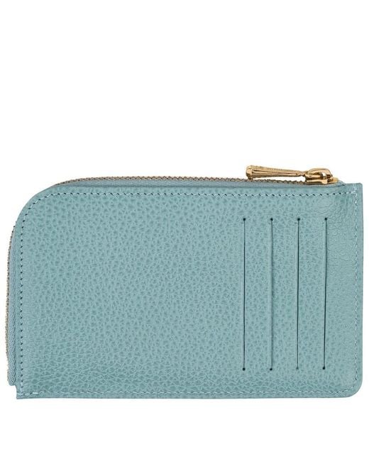 Longchamp Blue Le Foulonne Card Holder