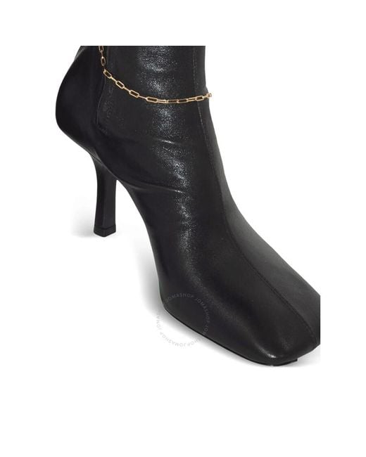 Burberry Black Leather Slinky Legging Low Boots, Brand Size 38 Us