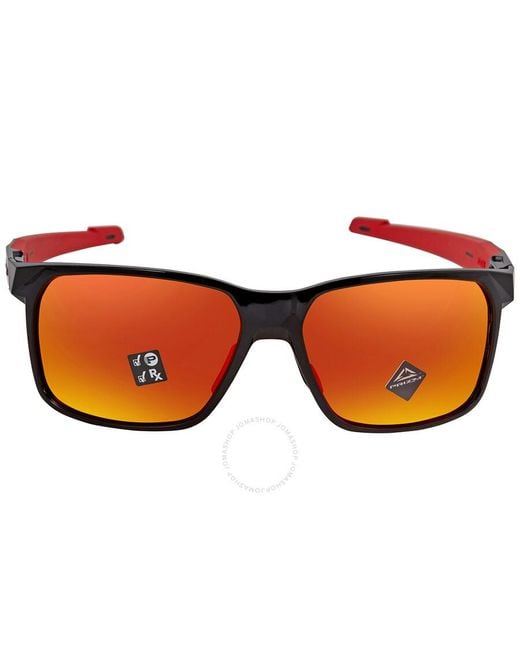 Oakley Orange Portal X Prizm Ruby Polarized Square Sunglasses Oo9460 946005 for men