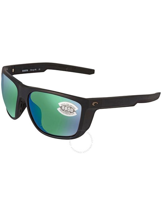 Costa Del Mar Cta Del Mar Ferg Xl Green Mirror Polarized Glass Sunglasses  901202 62 for men
