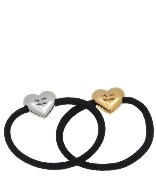 Céline Brown Triomphe Heart Logo Elastic Hair Band Set