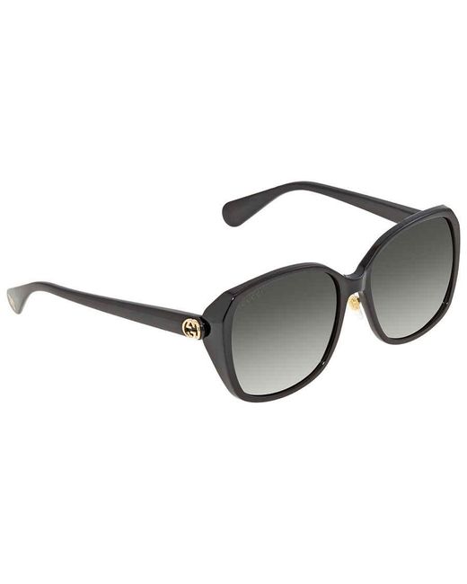 Gucci Black 57mm Square Sunglasses