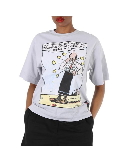 Moncler Gray Olivia Oyl Graphic Print T-shirt