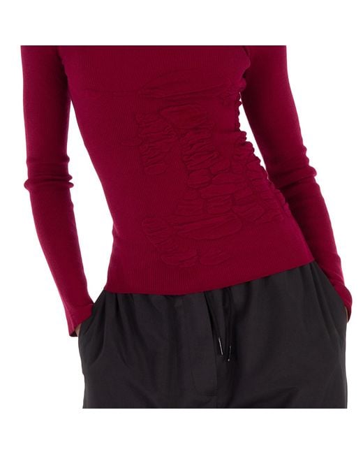 Burberry Purple Roll-Neck Jumper With Equestrian Knight Motif