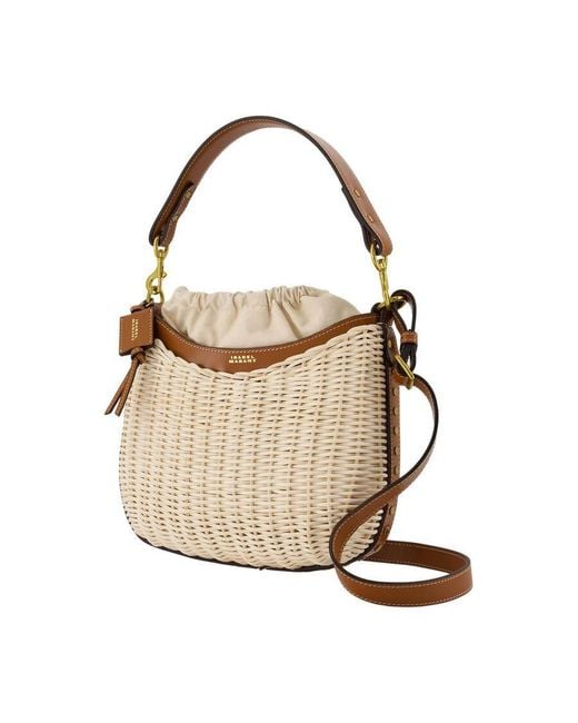 Isabel Marant Natural Oskan Moon Shoulder Bag