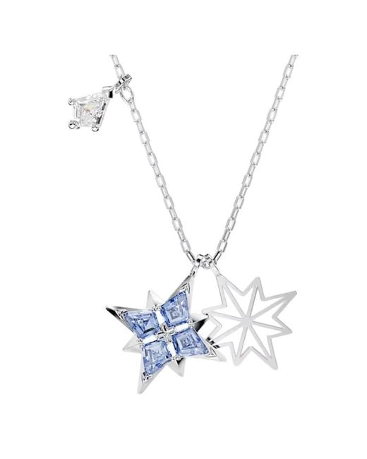 Swarovski Metallic Symbolica Rhodium Plated Star Pendant Necklace