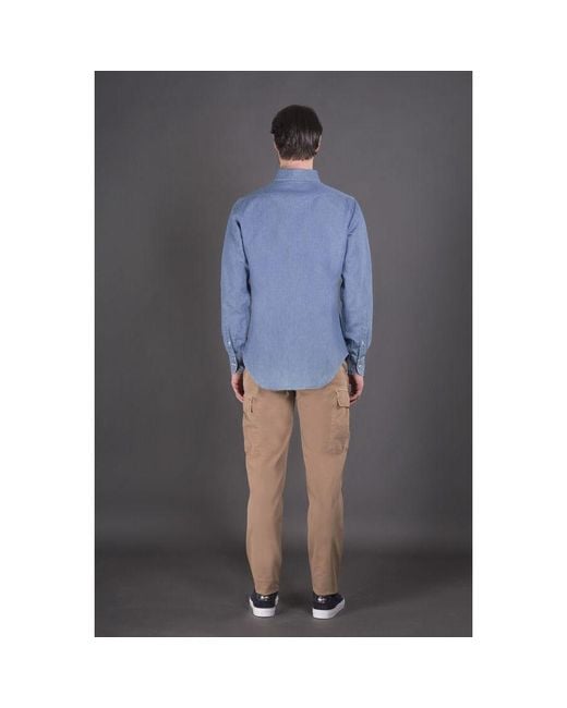 Moorer Gray Light Button Down Shirt for men