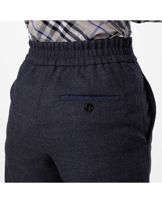 Burberry Blue Wool Tailored Trousers, Brand Size 2 Us