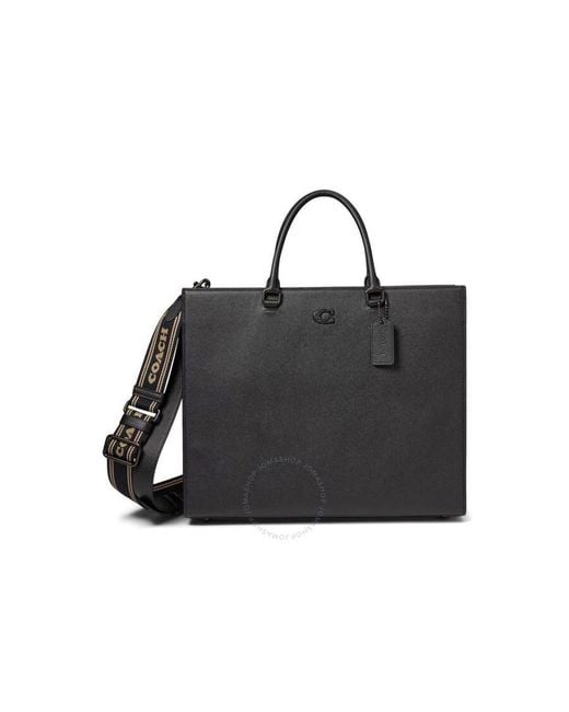 COACH Crossgrain Leather Tote 40 ブラック COACH Tote 40 in Black for Men | Lyst