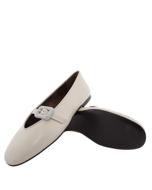 Giuseppe Zanotti White Amanda Ballet Flats