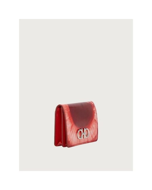 Ferragamo Red Calf Leather Wallet