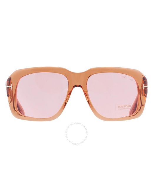 Tom Ford Pink Bailey Violet Square Sunglasses Ft0885 45y 57 for men