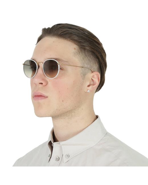 Ray-Ban Gray Round Metal Full Color Legend Light Grey Gradient Sunglasses Rb3447jm 919632 50 for men