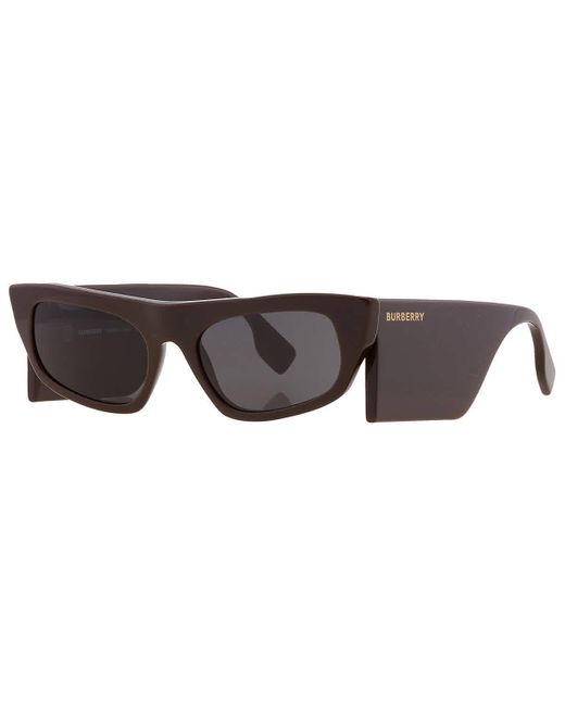 Burberry Brown Palmer Dark Grey Irregular Sunglasses Be4385 403787 55