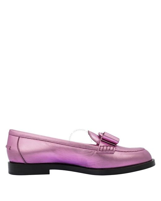 Ferragamo Pink Salvatore Flamingo Leather Viva Loafers