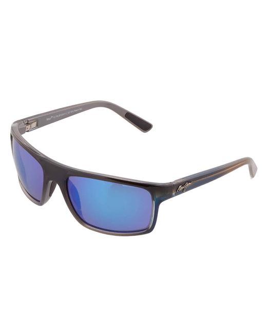 Maui Jim Blue Byron Bay Hawaii Wrap Sunglasses B746-03f 62