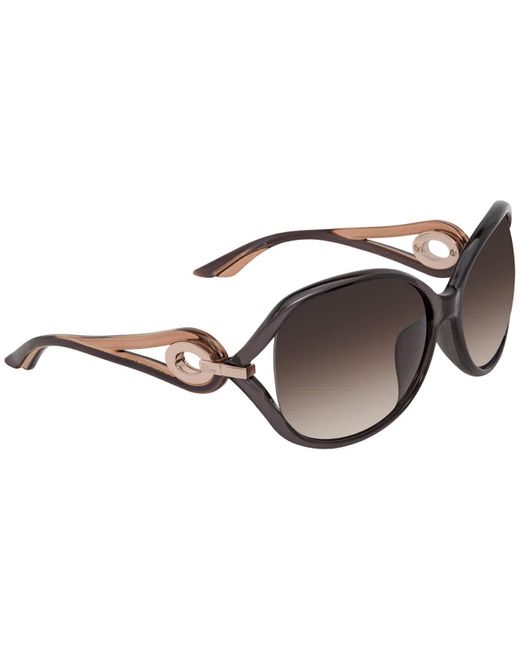 Dior Brown Gradient Oversized Ladies Sunglasses Volute2f 040i 62