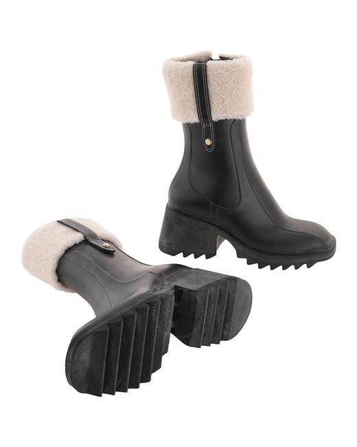 Chloé Black Betty Ankle Rain Boots, Brand Size 40 Us
