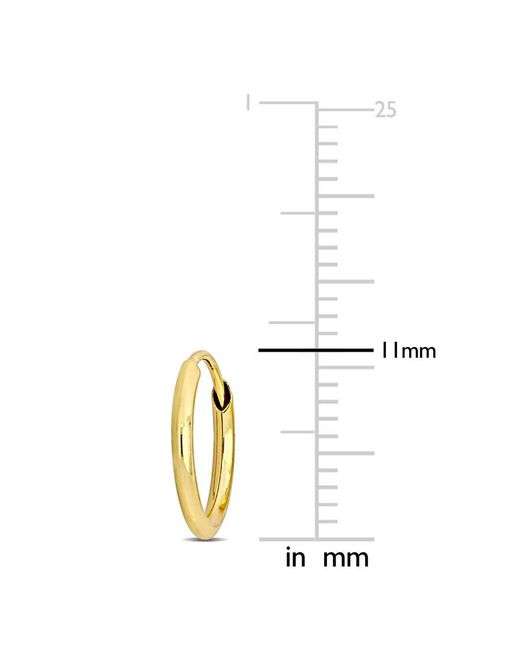 Amour Metallic 11Mm Hoop Earrings