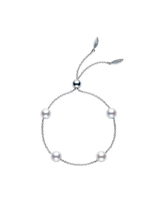 Mikimoto Metallic Akoya Cultured Pearl Station Bracelet