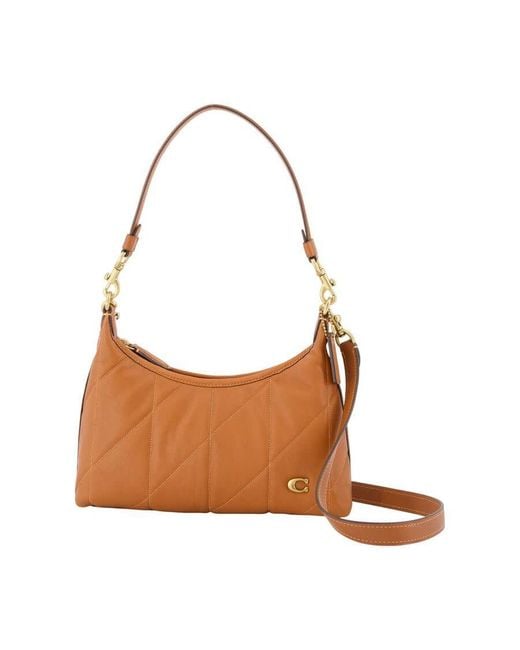 COACH Brown Quilted Leather Shoulder Bag