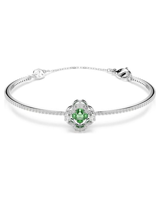 Swarovski Metallic Una Angelic Bangle, Mixed Cuts, Rhodium Plated