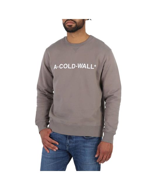 A_COLD_WALL* Brown Essential Logo Crew Sweater for men
