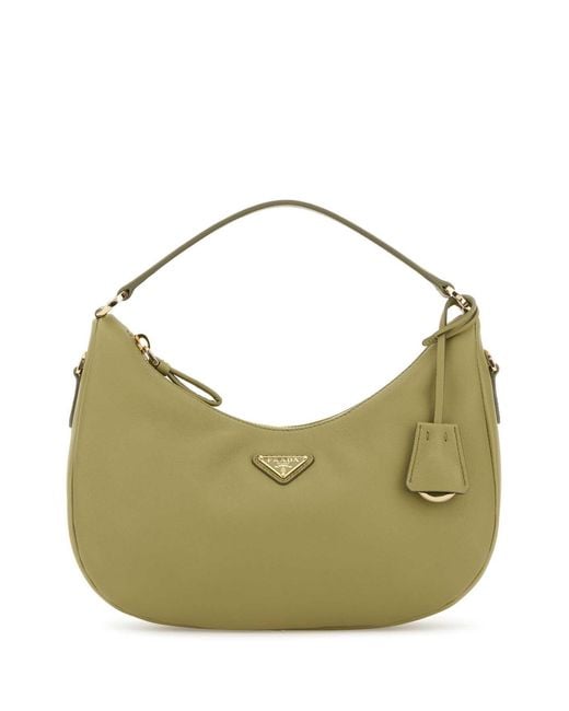 Prada Green Borsa A Spalla Leather Shoulder Bag